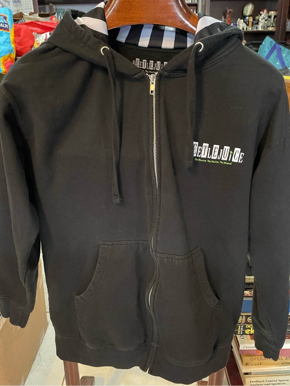 Beetlejuice The Musical Black Hoodie Zip Up Jacket